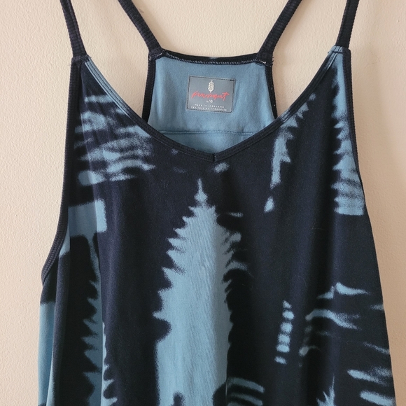 Free People Movement Hot Shot Printed Onesie Jumpsuit Winter Forest Navy Large - Picture 10 of 12